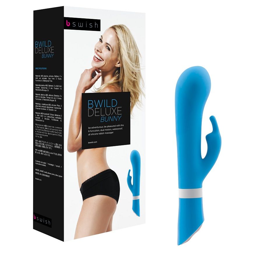 B Swish Bwild Deluxe nyuszis vibrátor, Kék