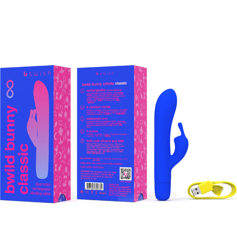 B Swish Bwild Infinite Classic nyuszis vibrátor, Kék