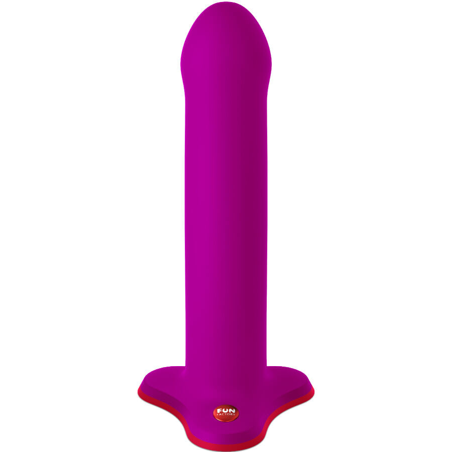 Fun Factory Magnum Rózsaszín dildó hajlított formával, intenzív G-pont orgazmushoz. Felcsatolható dildóként is használható