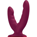 Fun Factory Ryde Piros dupla dildó ergonomikus formával, anális és vaginális használatra, tapadókoronggal rögzíthető
