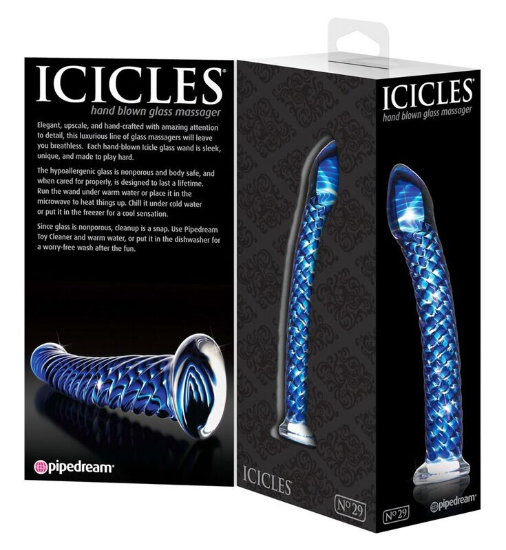 Icicles No. 29 kézzel fúját üvegdildó – 2. kép
