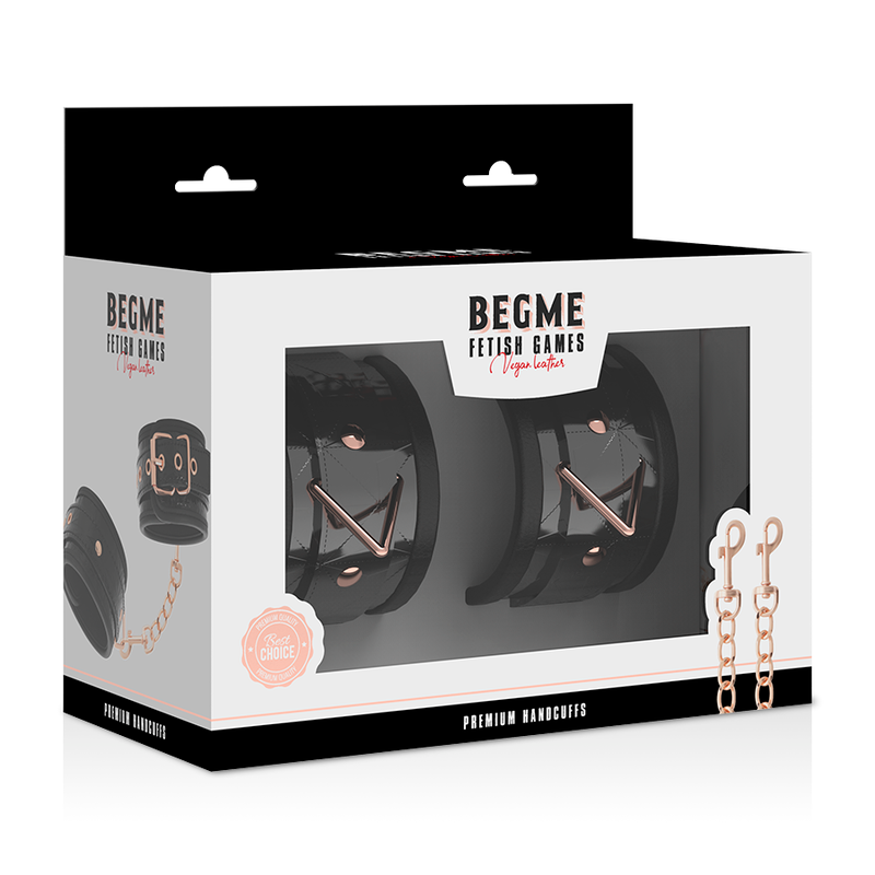 Begme Black Edition műbőr kézbilincs – fekete (8)