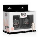 Begme Premium műbőr bokabilincs – Fekete (9)
