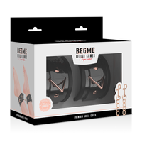 Begme Premium műbőr bokabilincs – Fekete (9)
