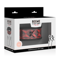 Begme Red Edition nyakörv mellbimbócsipesszel – piros (7)