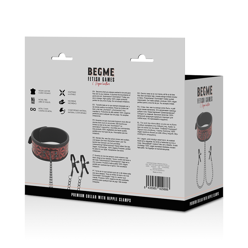 Begme Red Edition nyakörv mellbimbócsipesszel – piros (8)