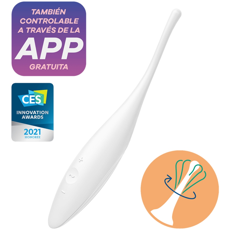 Satisfyer Twirling Joy applikációs csiklóvibrátor – fehér