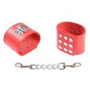 OhMama Fetish patentos kézbilincs – piros (2)
