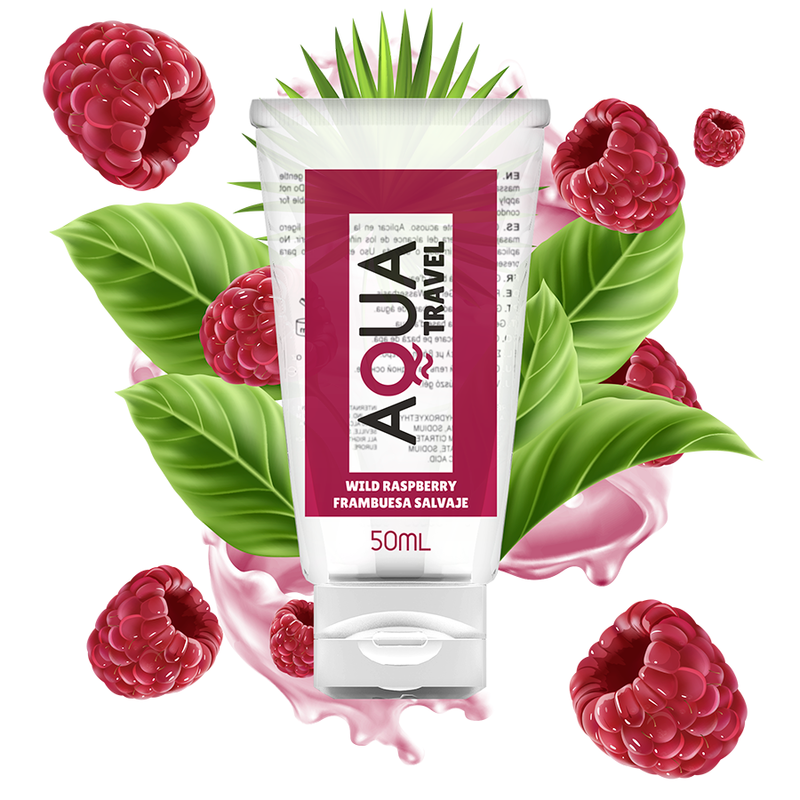 Aqua Travel ízesített vízbázisú síkosító – Erdei málna, 50 ml (3)