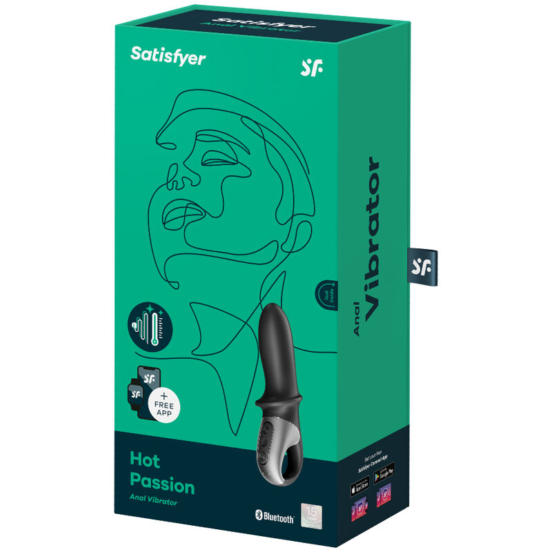 Satisfyer Hot Passion melegítős applikációs análvibrátor – fekete (4)