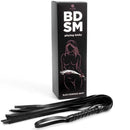 Secret Play BDSM korbács műbőrből – fekete (2)