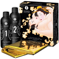 Shunga Oriental Body-to-Body masszázsgél – 2 × 250 ml – Dinnye-mangó (4)