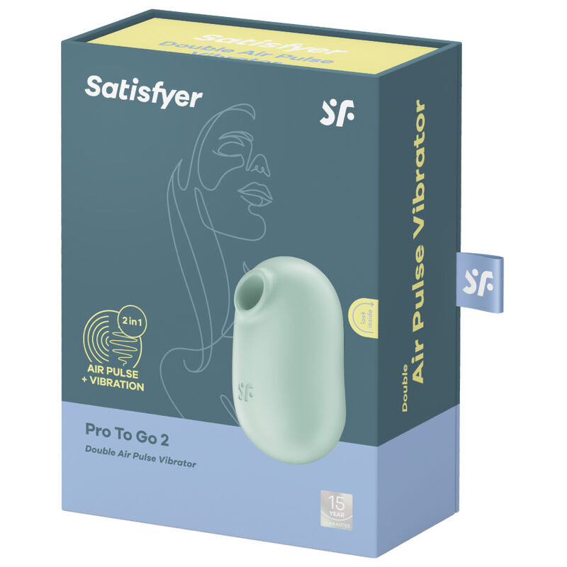 Satisfyer Pro To Go 2 léghullámos csiklóizgató – Zöld, 5. kép