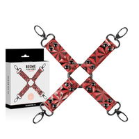 Begme műbőr kéz-láb összekötő (hogtie) – Piros (7)
