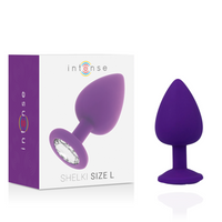 Intense Shelki puha szilikon análdugó – lila, L (2)