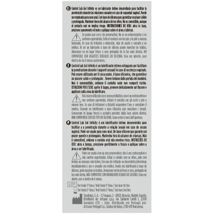 Control Infinity szilikonos síkosító – 75 ml