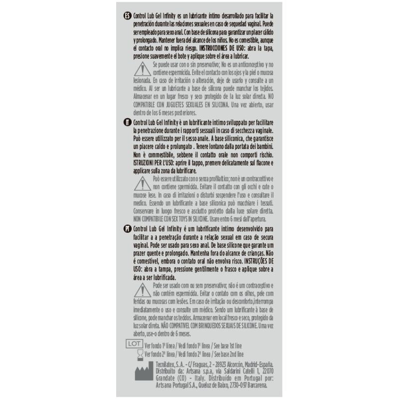 Control Infinity szilikonos síkosító – 75 ml (2)