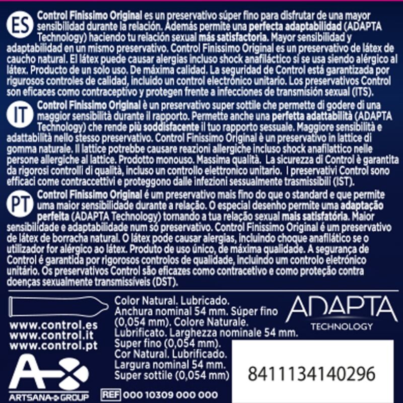 Control Finissimo extra vékony óvszer – 3–12 db