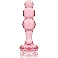 Nebula Model 1 üveg análdugó, 10,5 cm, Ø 3 cm – rózsaszín (5)