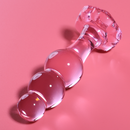 Nebula Model 1 üveg análdugó, 10,5 cm, Ø 3 cm – rózsaszín (2)