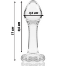 Nebula Model 2 üveg análdugó, 11 cm, Ø 3,5 cm – átlátszó (3)