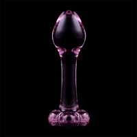 Nebula Model 2 üveg análdugó, 11 cm, Ø 3,5 cm – rózsaszín (7)