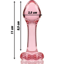 Nebula Model 2 üveg análdugó, 11 cm, Ø 3,5 cm – rózsaszín (3)