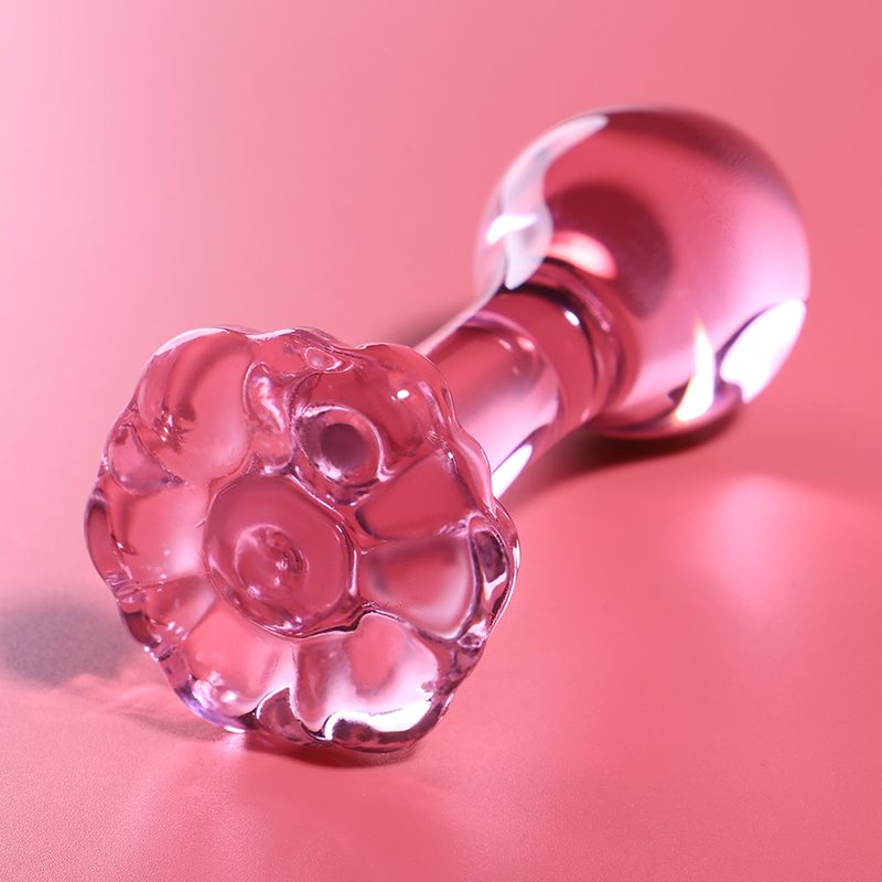 Nebula Model 2 üveg análdugó, 11 cm, Ø 3,5 cm – rózsaszín (2)