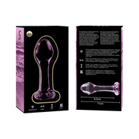Nebula Model 2 üveg análdugó, 11 cm, Ø 3,5 cm – rózsaszín (6)