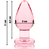 Nebula Model 3 üveg análdugó, 11 cm, Ø 5 cm – rózsaszín (3)