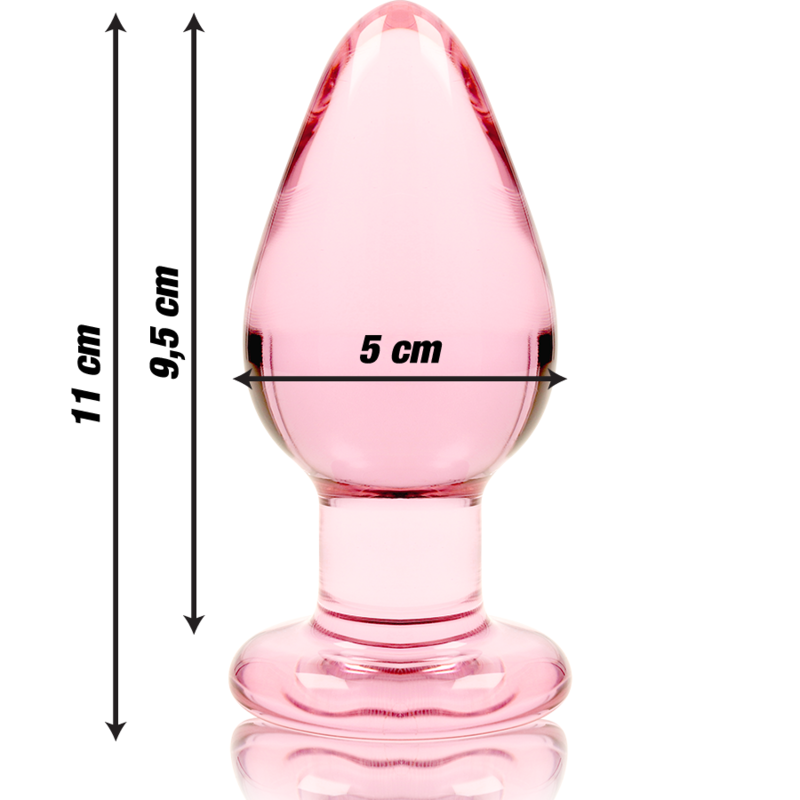 Nebula Model 3 üveg análdugó, 11 cm, Ø 5 cm – rózsaszín (3)