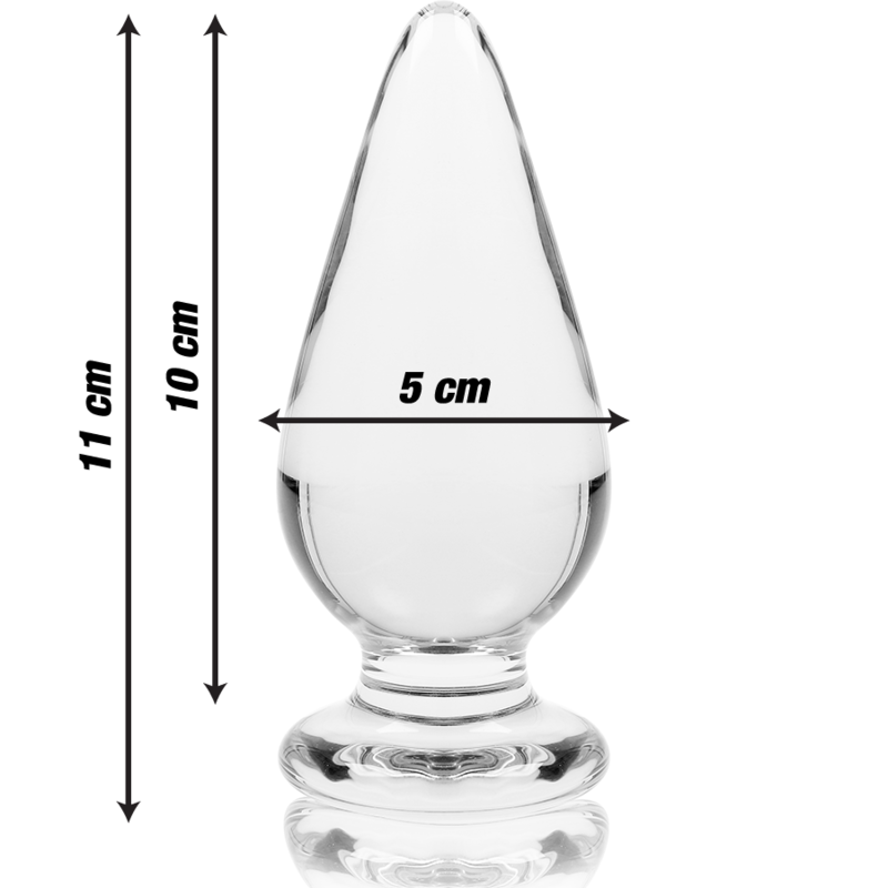 Nebula Model 4 üveg análdugó, 11 cm, Ø 5 cm – átlátszó (3)