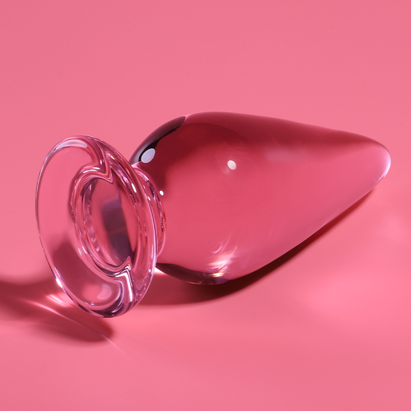 Nebula Model 4 üveg análdugó, 11 cm, Ø 5 cm – rózsaszín (2)