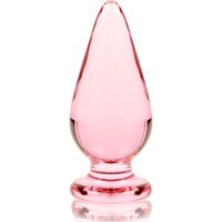 Nebula Model 4 üveg análdugó, 11 cm, Ø 5 cm – rózsaszín (5)