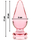 Nebula Model 4 üveg análdugó, 11 cm, Ø 5 cm – rózsaszín (3)