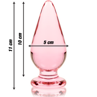 Nebula Model 4 üveg análdugó, 11 cm, Ø 5 cm – rózsaszín (3)