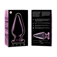 Nebula Model 4 üveg análdugó, 11 cm, Ø 5 cm – rózsaszín (6)