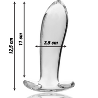 Nebula Model 5 üveg análdugó, 12,5 cm, Ø 3,5 cm – átlátszó (3)