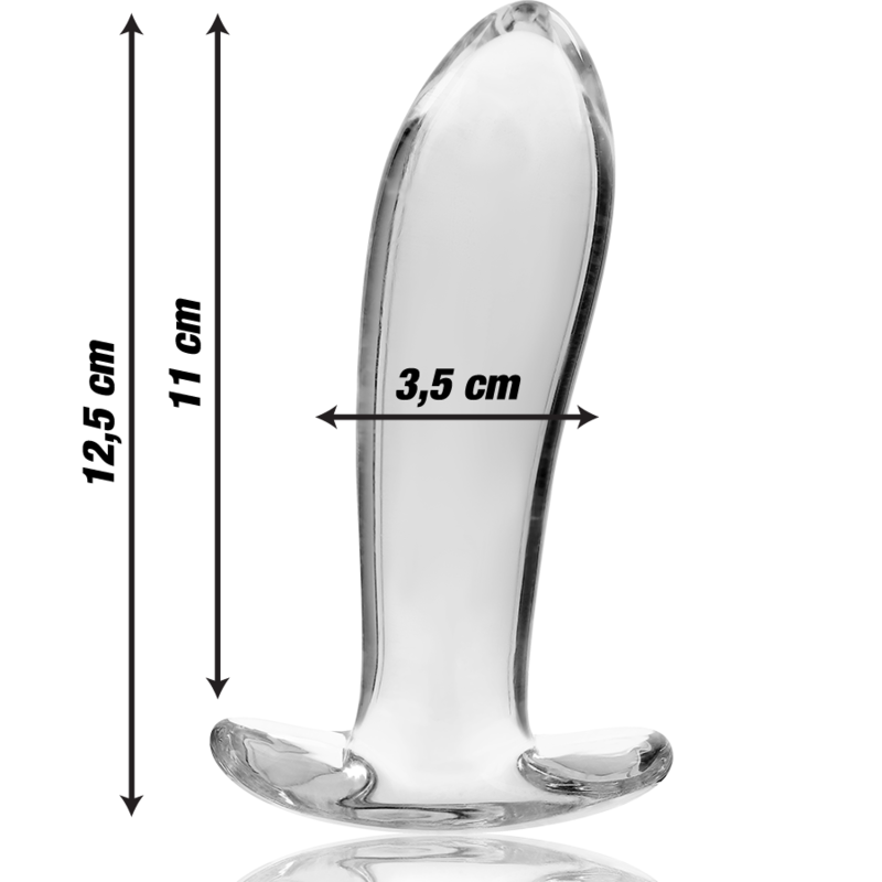 Nebula Model 5 üveg análdugó, 12,5 cm, Ø 3,5 cm – átlátszó (3)