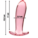 Nebula Model 5 üveg análdugó, 12,5 cm, Ø 3,5 cm – rózsaszín (3)