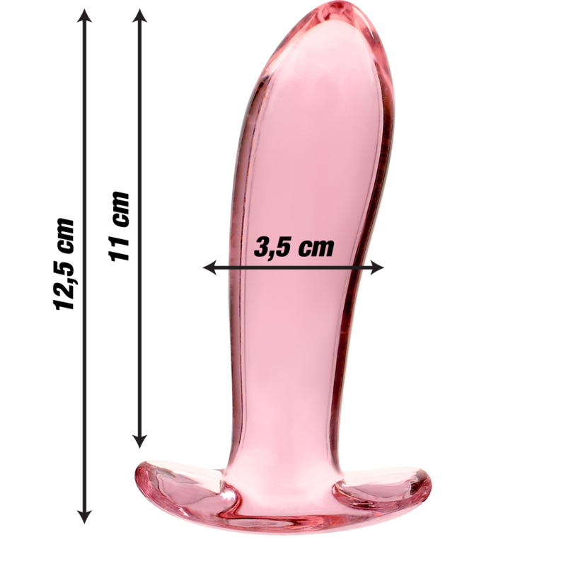 Nebula Model 5 üveg análdugó, 12,5 cm, Ø 3,5 cm – rózsaszín (3)