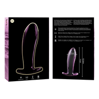Nebula Model 5 üveg análdugó, 12,5 cm, Ø 3,5 cm – rózsaszín (5)