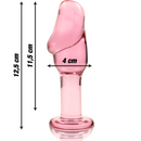 Nebula Model 6 üveg análdugó, 12,5 cm, Ø 4 cm – rózsaszín (3)