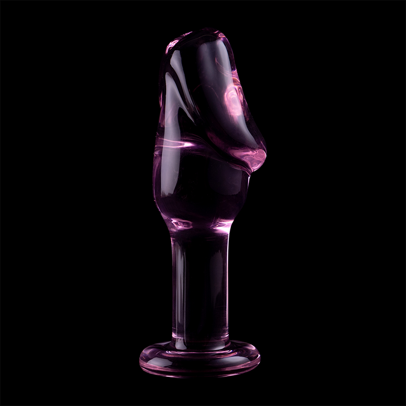 Nebula Model 6 üveg análdugó, 12,5 cm, Ø 4 cm – rózsaszín (6)
