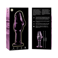 Nebula Model 6 üveg análdugó, 12,5 cm, Ø 4 cm – rózsaszín (5)