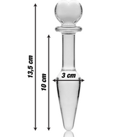 Nebula Model 7 üveg análdugó, 13,5 cm, Ø 3 cm – átlátszó (3)