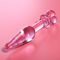 Nebula Model 7 üveg análdugó, 13,5 cm, Ø 3 cm – rózsaszín (2)