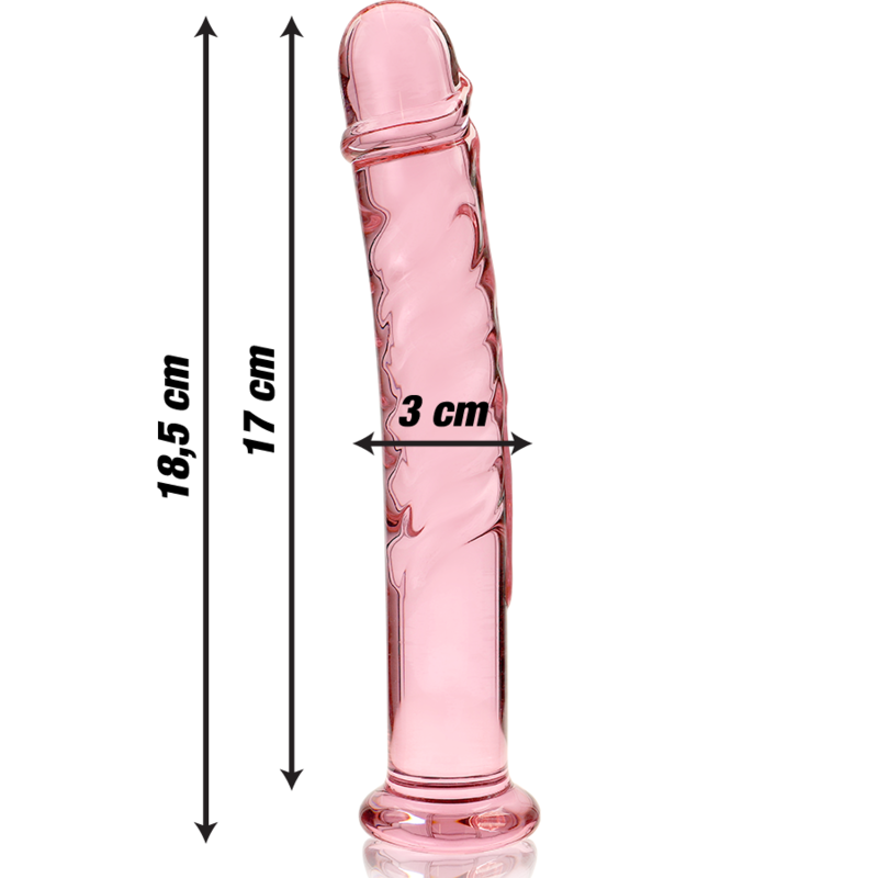 Nebula Model 16 üvegdildó, 18,5 cm – rózsaszín (3)