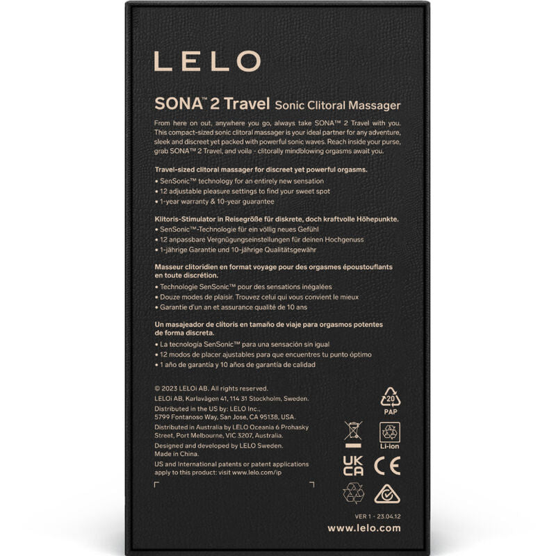 LELO Sona 2 Travel szónikus csiklóizgató – lila (6)
