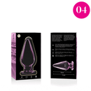 Nebula Model 4 üveg análdugó, 11 cm, Ø 5 cm – rózsaszín (4)